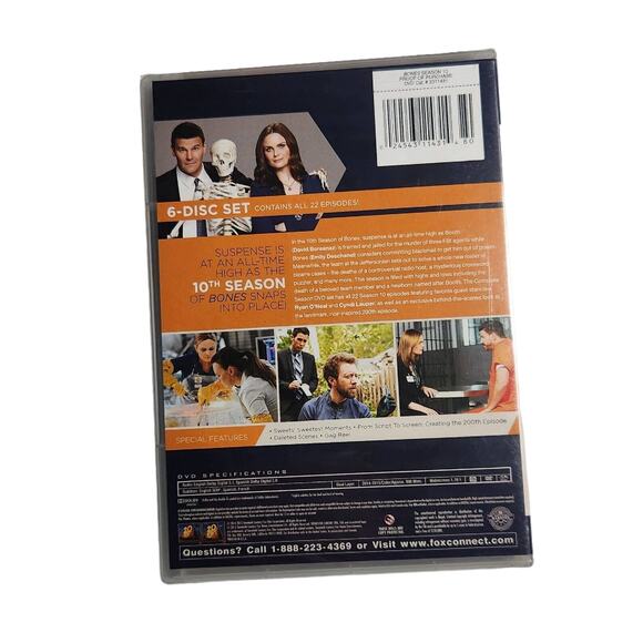 Bones: The Complete Tenth Season DVD Blackmail & Jail Ed. (6 disc 2014-2015) New - Picture 6 of 6